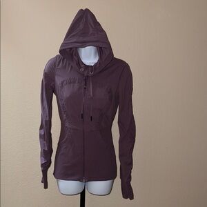Lululemon Dance Studio Jacket III Purple Fog Hoodie Full Zip Reversible Sz 4/6